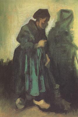 Vincent Van Gogh Peasant Woman Sweeping the Floor (nn04) Germany oil painting art